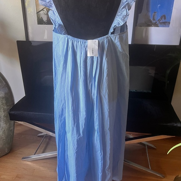 H & M ladies blue cotton maxi dress- size L - Picture 2 of 4